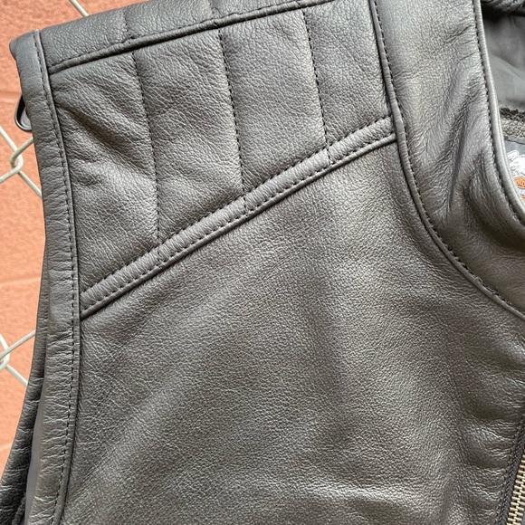 Harley-Davidson Pocket System Leather Textile Vest Size Large - Picture 9 of 12
